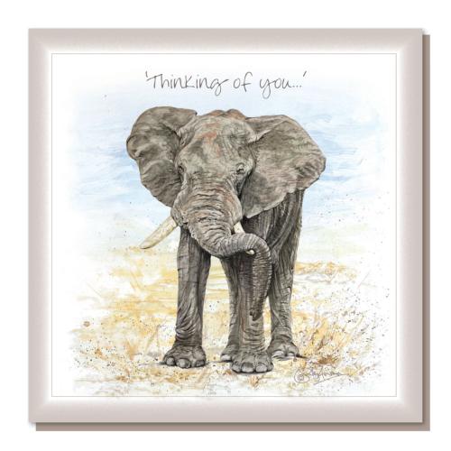 Greetings card, "Thinking of you", Ron’s Elephant