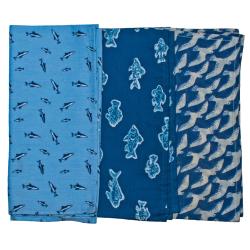 Set of 3 napkins, wildlife designs