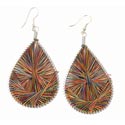 Thread earrings multicoloured drop