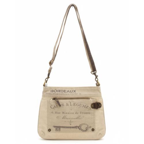 Tote / Shoulder Bag Recycled Tent Canvas, Cafes Legumes 30.5 x 9 x 30.5cm