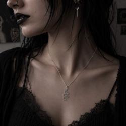 Pendant Necklace Silver Colour Serpent