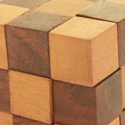 Wooden puzzle cube game sheesham & papri wood 5x5x5