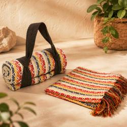 Recycled Cotton Beach & Picnic Blanket With Carry Strap
