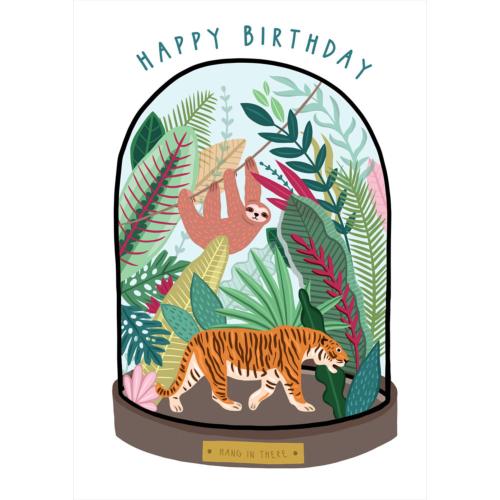 Birthday card "Jungle Jar" 12x17cm