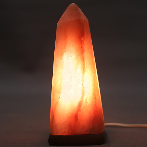 Himalayan salt obelisk lamp approx 25x9cm **