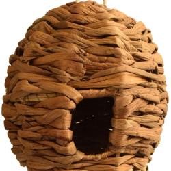 Bird house bamboo & palm natural colour 36cm height