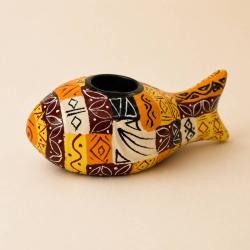 T-lite Holder Papier Mâché Fish 19x10x8cm