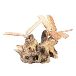 Dragonflies on Gamal Root Sculpture