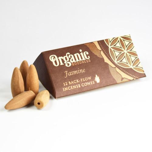 Organic Goodness Jasmine 12 Back-Flow Incense Cones