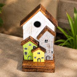 Village Decorative Ornament Albesia Wood 30cm height
