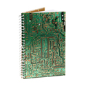 Notebook, recycled circuit board, 13x20cm