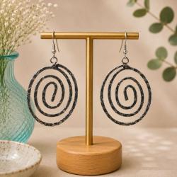 Earrings Oval Maze