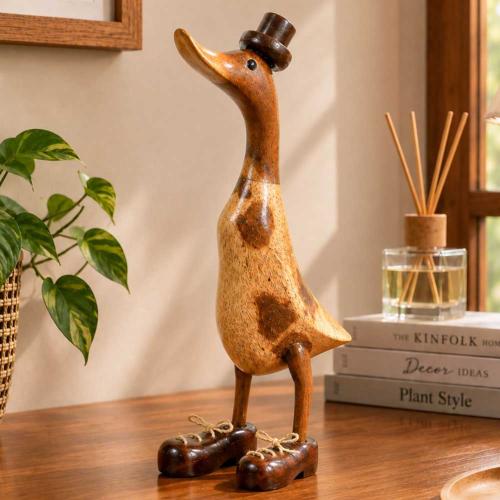 Duck Natural with Lace-up Boots Bamboo Root 30cm