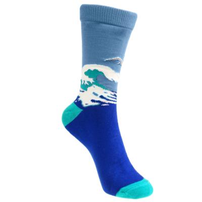 Bamboo Socks Seascape & Albatross Shoe Size UK 3-7 Womens Fair Trade Eco