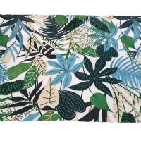 Rug indoor or outdoor, recycled plastic 90 x 150cm leaves
