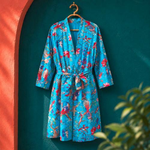 Kimono Leftover Fabric Blue Main Colour One-Size