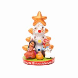 Mini Traditional Ceramic Christmas Tree Nativity