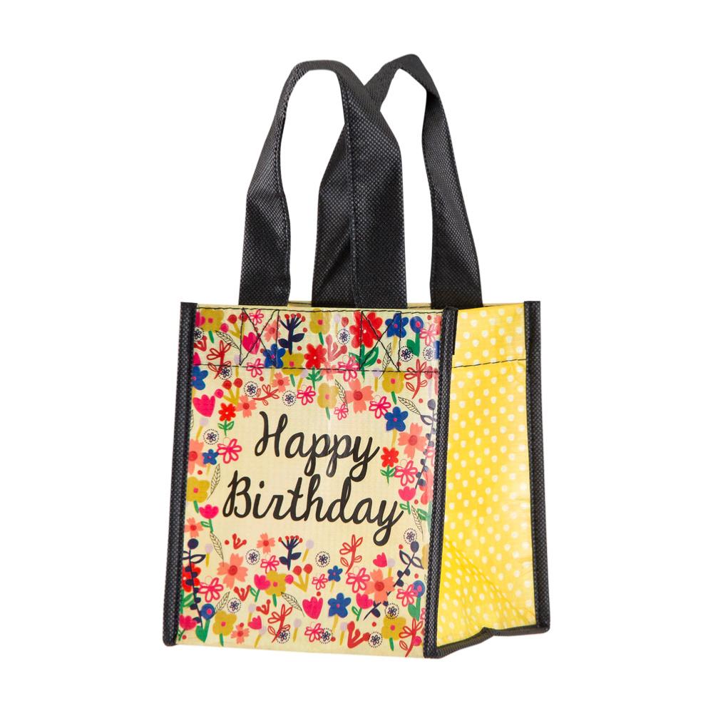 Gift bag made from recycled plastic bottles, Happy Birthday