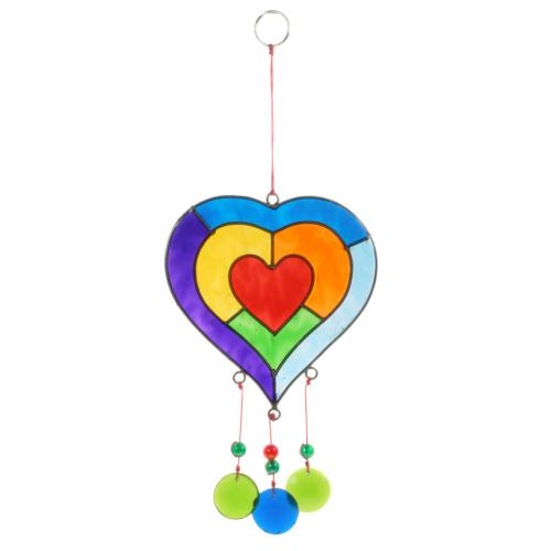 Suncatcher heart rainbow 