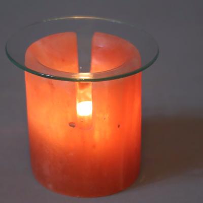 Himalayan salt cylinder oil burner approx 8.5cm **