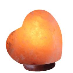Himalayan salt lamp, heart shape approx 14x15cm
