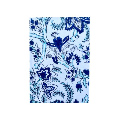 Notebook Recycled Paper Floral Blue 13 x 18cm