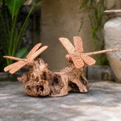Dragonflies on Gamal Root Sculpture