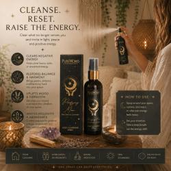 Aura Cleansing Spray Esoteric Purifying Moon, Palo Santo and Lavender