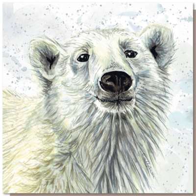 Greetings card, polar bear