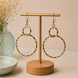 Earrings 2 intertwined circles