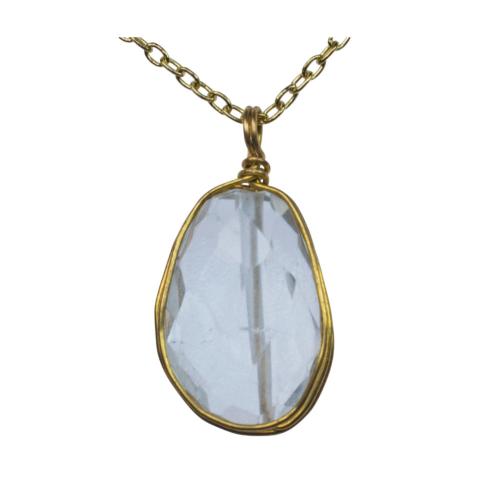 Pendant single stone crystal