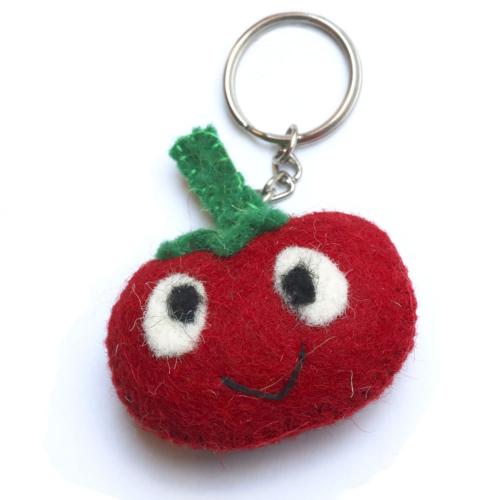 Keyring, felt tomato
