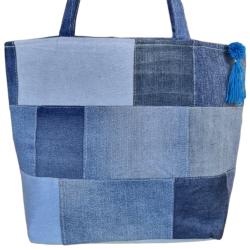 Tote Bag / Shopper Recycled Denim 42 x 14 x 30cm
