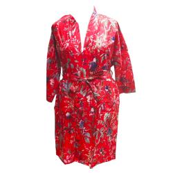 Kimono Leftover Fabric Red Main Colour One-Size