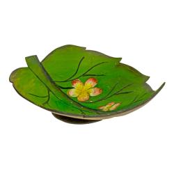 Coconut bowl painted leaf, assorted designs