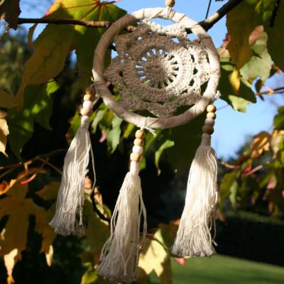 Dreamcatcher crochet with tassels 12cm