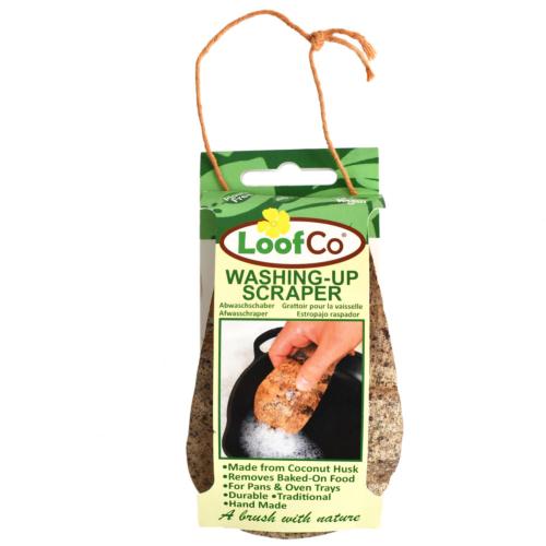 LoofCo coconut husk washing-up scraper, biodegradable, plastic free