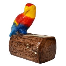 Candle box red parrot