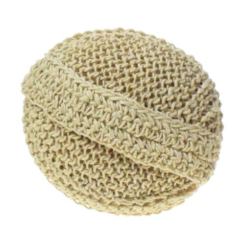 Body wash mitt round, hemp 12cm diameter