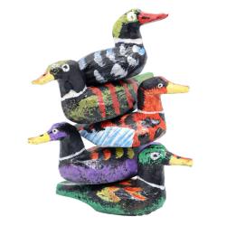 Duck Wood Bright Colours Patterned Assorted, 1 supplied