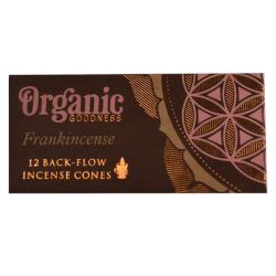 Organic Goodness Frankincense 12 Back-Flow Incense Cones