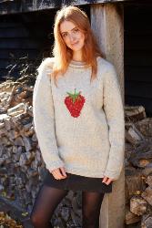 Strawberry Sweater Large UK Size 16-18