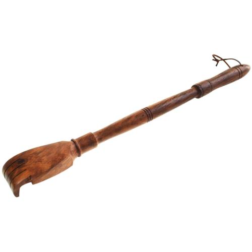 Back scratcher/massager sheesham wood hand shape with long handle 5x41cm