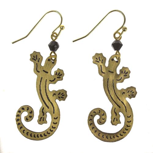 Earrings lizard