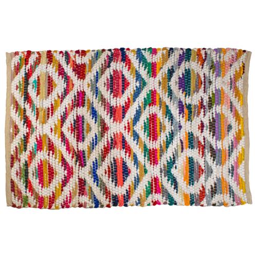 Dhurrie rug multicoloured diamond shape
