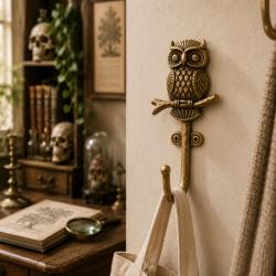 Owl Wall Hook Recycled Aluminium