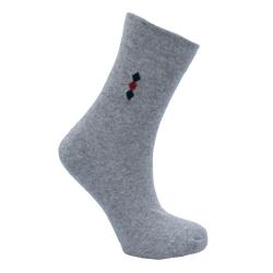 Socks Recycled Cotton / Polyester Light Grey With Diamonds Shoe Size UK 3-7 Womens