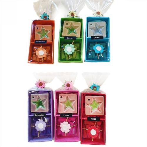 Incense cones gift set with ceramic holder, star