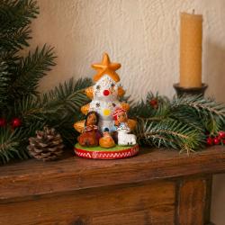 Mini Traditional Ceramic Christmas Tree Nativity