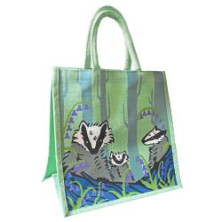 Jute bag, badgers